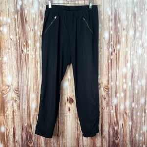 Athleta Black Zip Ankle Joggers Pants 8